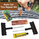 Puncture Repair Kit Tubeless Tyre Full Set with Nose Pliers, Rubber Cement and Extra Strips for Cars, Bikes