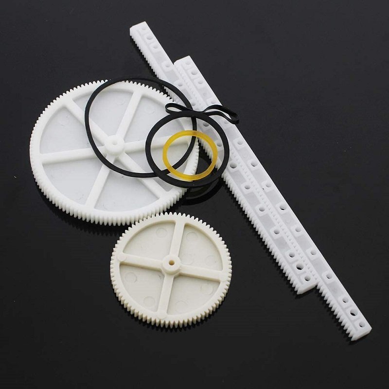 gear project 34Pcs Plastic Gear Assorted Kit Set with Various Gear and Axle Belt an