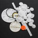 34Pcs Plastic Gear Assorted Kit Set with Various Gear and Axle Belt and Pulleys for DIY Car Robot Project