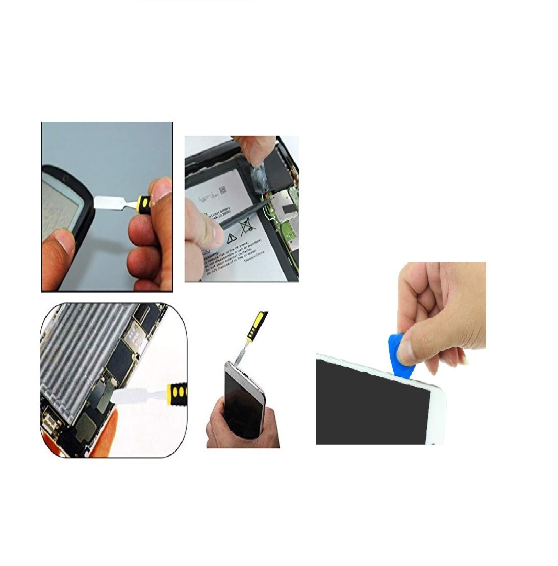 5-in-1 3pcs Dual End Metal Spudger with 2pcs Plastic Openers Prying For Mobile/Gadget Repair