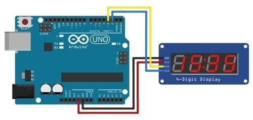 4 Digit 7 Segment Display Module with Tm1637 Clock Display