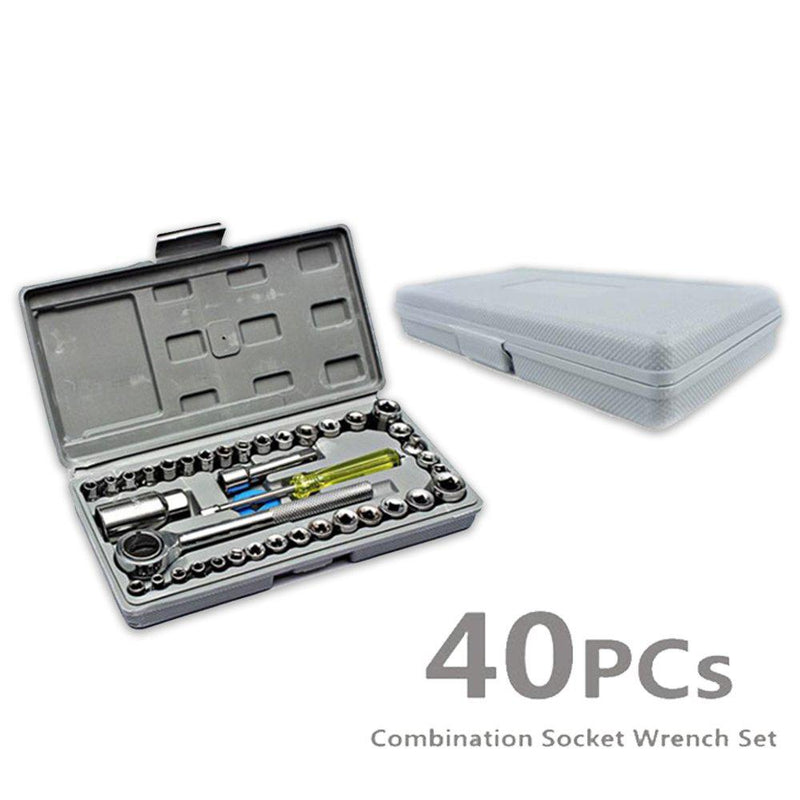 40pcs Socket Combination Toolkit Wrench Set for Cars/Bike/Cycle