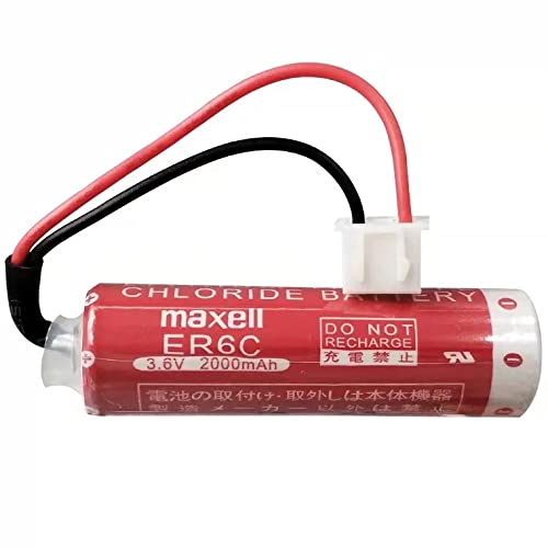 Maxell: ER6C Size-AA 3.6V 2000mAh PLC Cell Non-Rechargeable Battery for FX F2-40BL with Plug
