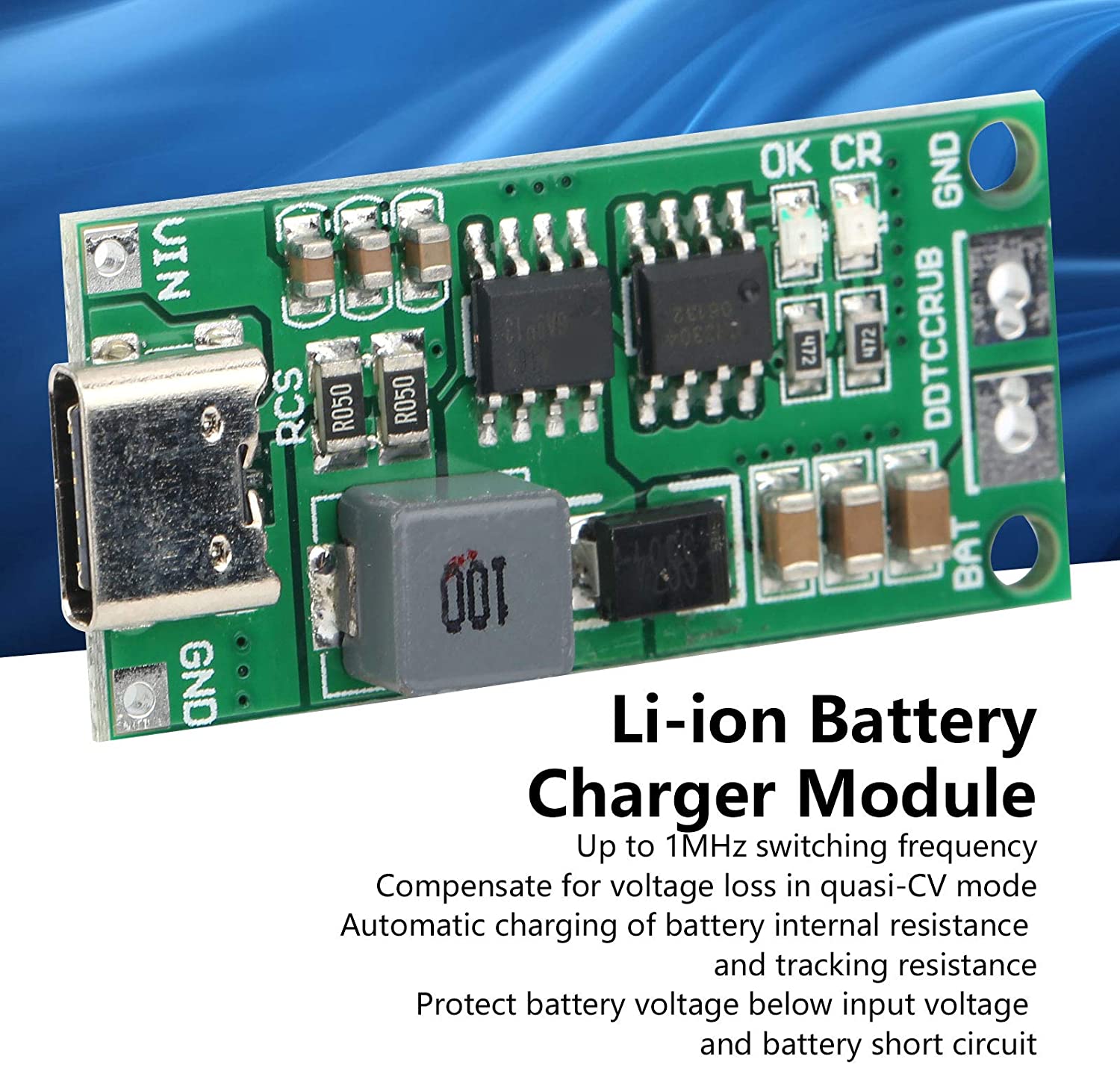 DDTCCRUB 4S‑1A Li-ion Battery Charging Module Step Up Boost Lithium Cell Charger