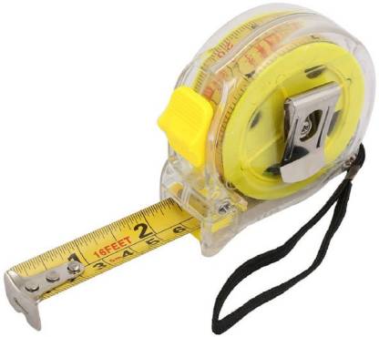 Generic: 5mtr Transparent Measuring Tape with Press Release Locking System