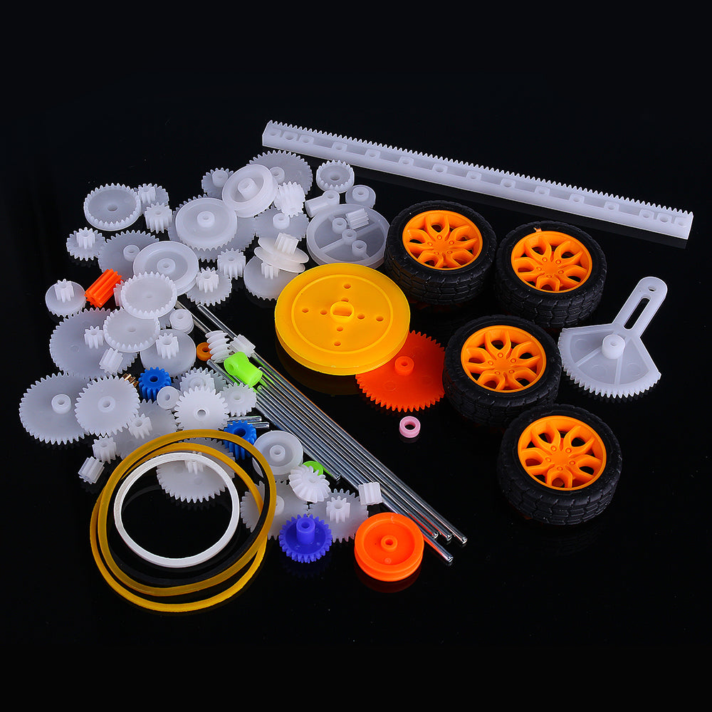 78Pcs Plastic Gear Assorted Kit Set with Various Gear and Axle Belt Bushings for DIY Car Robot Project