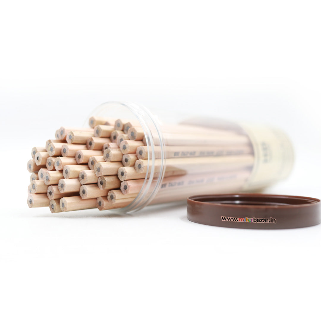 HB Pencil - 50 PCS Bucket Packed Natural Wooden Hexagonal Pencils