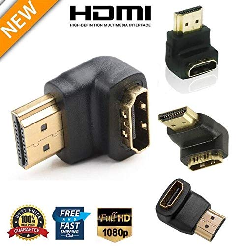 HDMI Female To HDMI Male 90 Degree Right Angle Adapter (L Shape - Coupler)