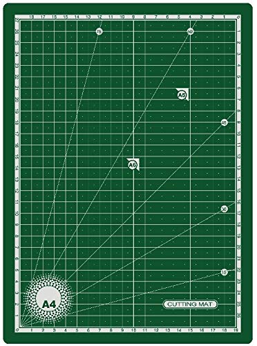 Flexible Cutting Mat, Self-Healing, 5 Layered, Marked with Pattern and Grids (Green)