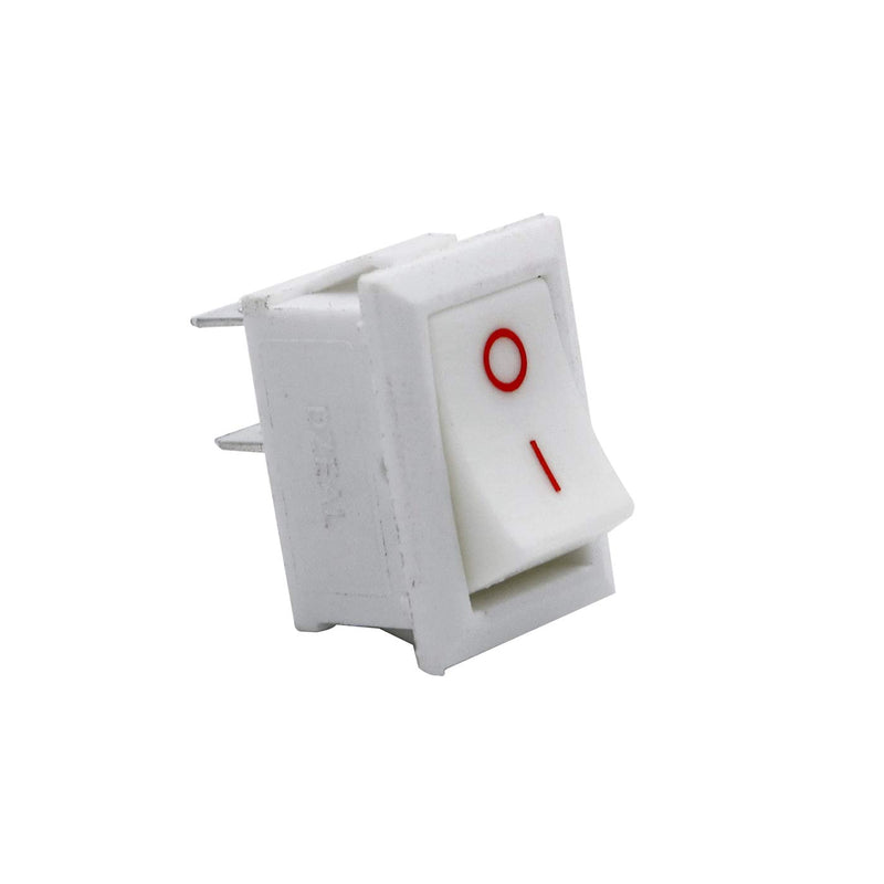 Mini Rocker Switch Complete White 2 Pin SPST ON-OFF 250V