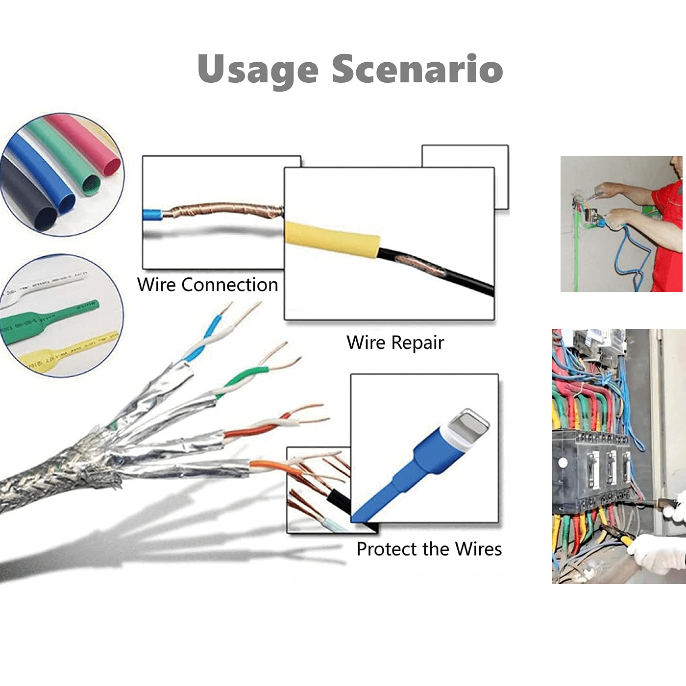 530 Pcs Heat Shrink Tubing Insulation Assorted kit