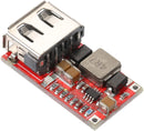 DC to DC 6-24V to 5V USB Output Step Down Power Charger with Adjustable Buck Converter - Red