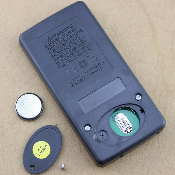 Multimeter: Mini Digital Pocket Meter Tester (White) with Plastic Case
