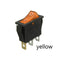 KCD3 16A 250V SPST ON-OFF 3 Leg Rocker Switch with Yellow Light