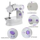 4-in-1 Semi-Automatic Portable Sewing Machine for Home/DIY