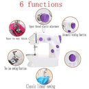 4-in-1 Semi-Automatic Portable Sewing Machine for Home/DIY