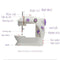 4-in-1 Semi-Automatic Portable Sewing Machine for Home/DIY