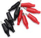Full Sleeves 28mm Small Alligator Crocodile Clips Pair Red + Black
