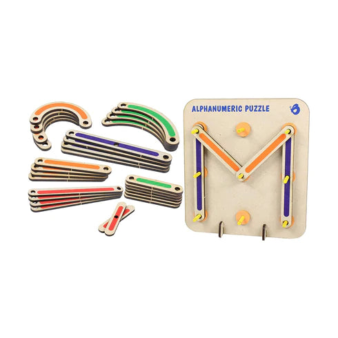 Wooden Alphabets Construction Puzzles