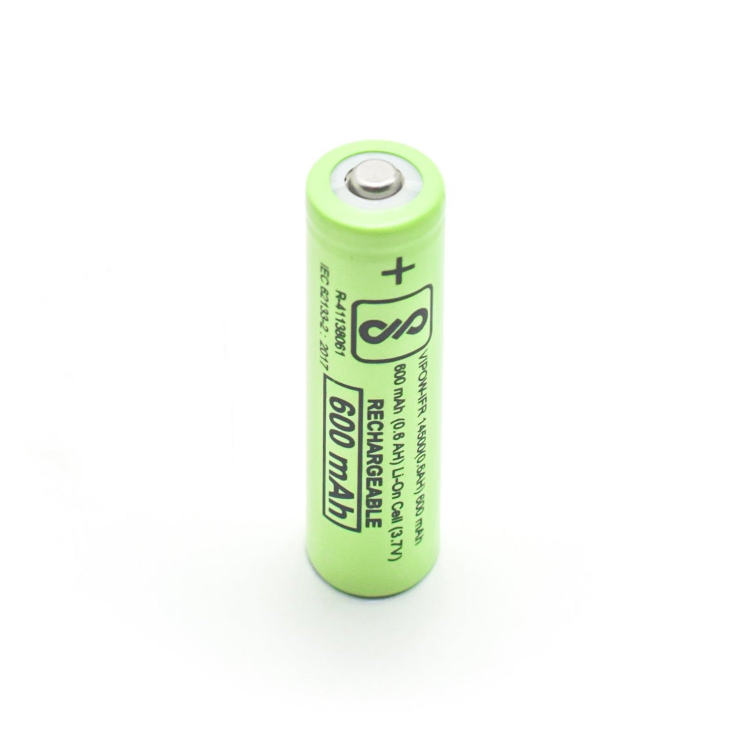 3.7V 14500 Lithium-Ion Battery with Tip Top Cap