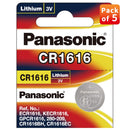 Panasonic: CR1616 3V Non rechargeable Round Lithium Coin Cells