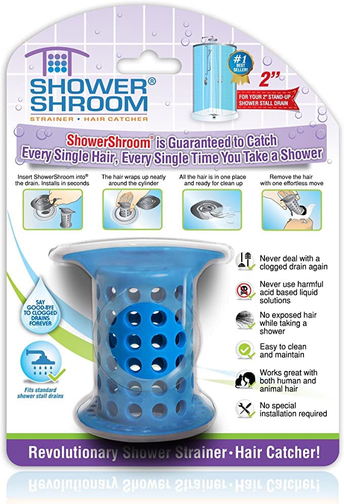 Generic TubShroom Tub Hair Catcher Drain Protector, Fits 1.5-1.75, Gray