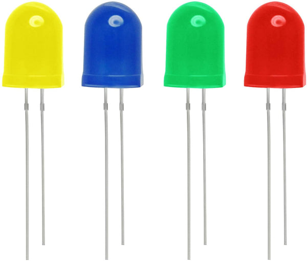 10mm DIP LED Round Top Diffused Colour Type