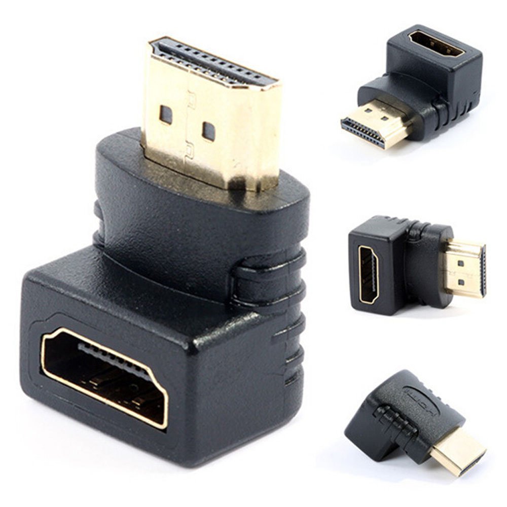 HDMI Female To HDMI Male 90 Degree Right Angle Adapter (L Shape - Coupler)