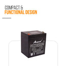 Amptek: 12 Volt 4.5 Amp Rechargeable Sealed Lead Acid Battery