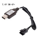 USB Charging Cable including Charging Protection BMS with SM-4P Plug for Ni-CD/Ni-MH Battery RC Cars/ DIY
