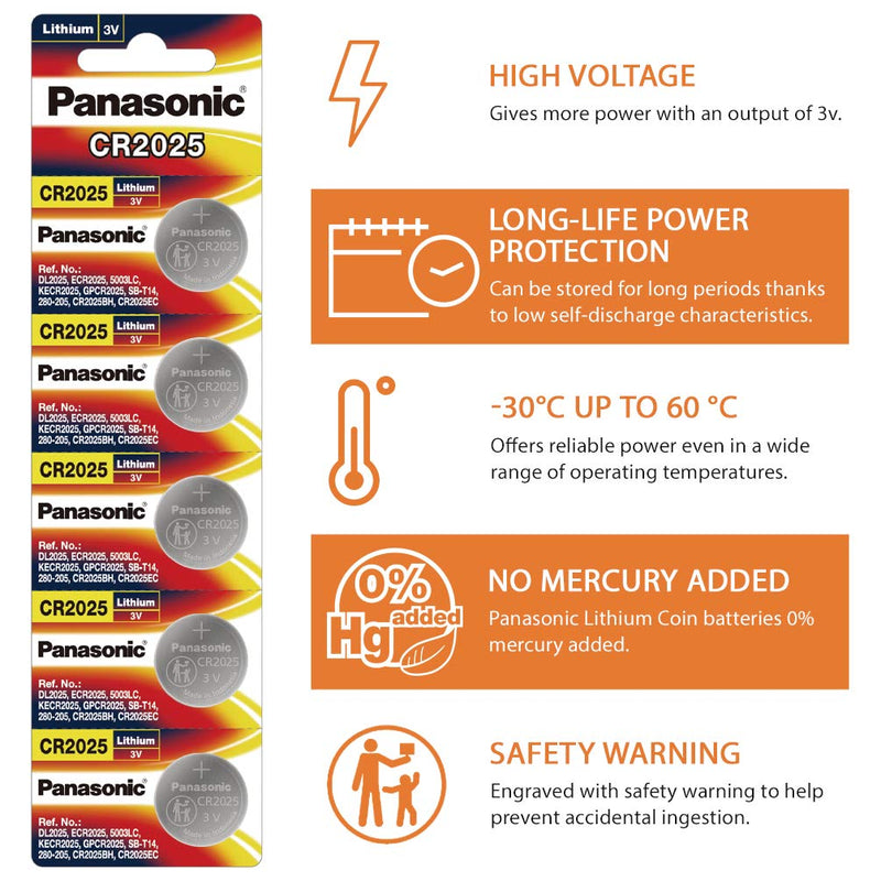 Panasonic: CR2450 3V Non rechargeable Round Lithium Coin Cells