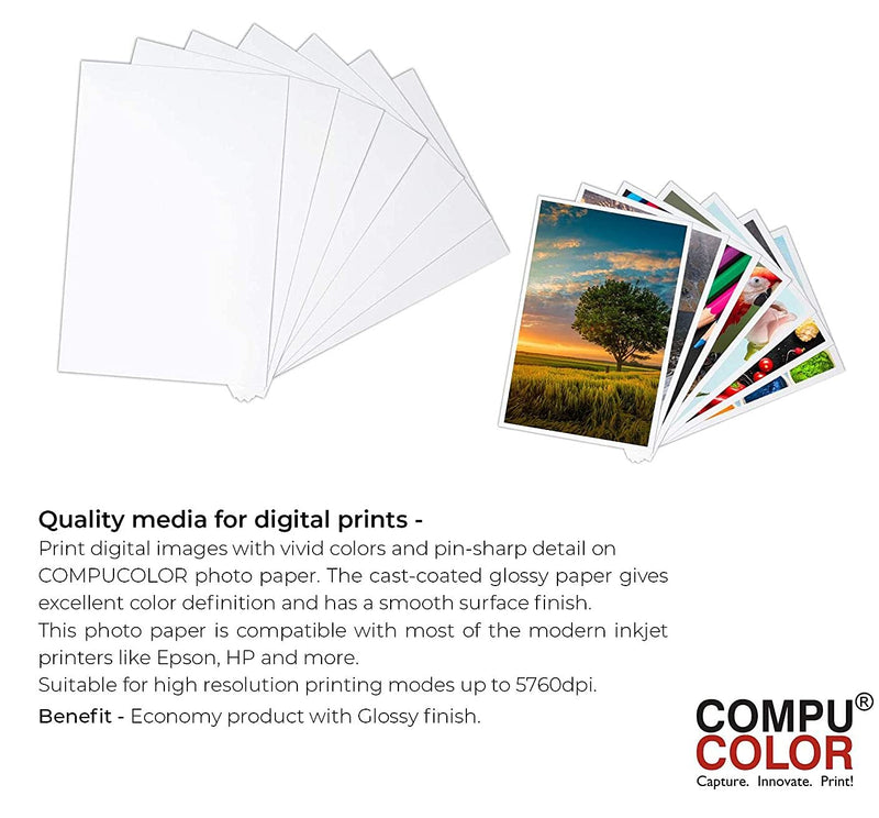 Compu Color: A4 Inkjet Glossy 180 GSM Photo Imaging Paper