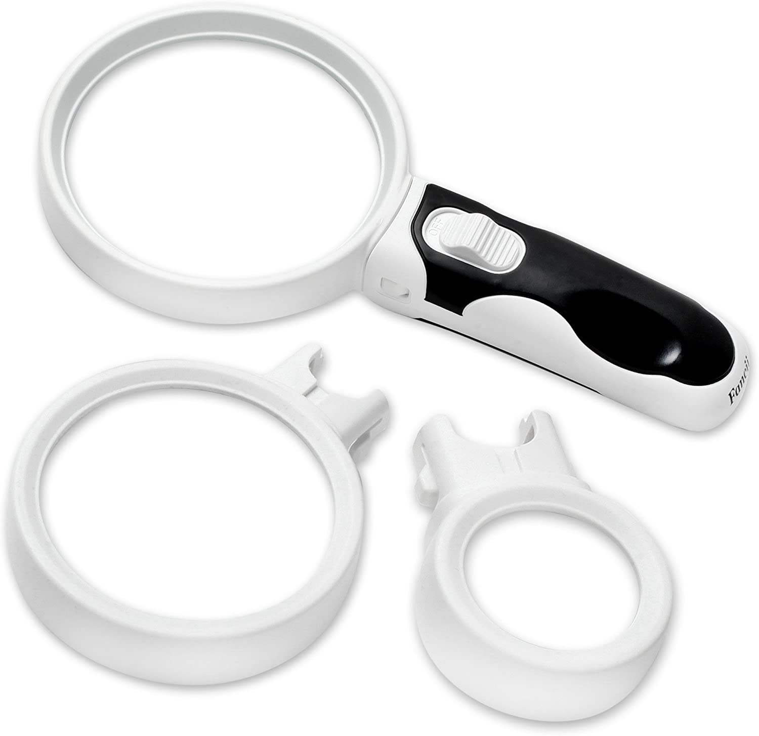 Magnifying Glass with Light - 3 Lens Set (2x + 3.5x + 10x)