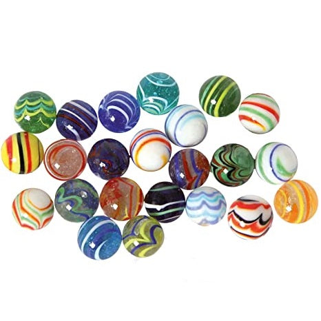 1in/25mm Marbles Round Glass Shooters Random Designs Marble