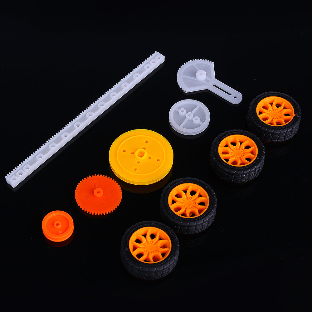 78Pcs Plastic Gear Assorted Kit Set with Various Gear and Axle Belt Bushings for DIY Car Robot Project