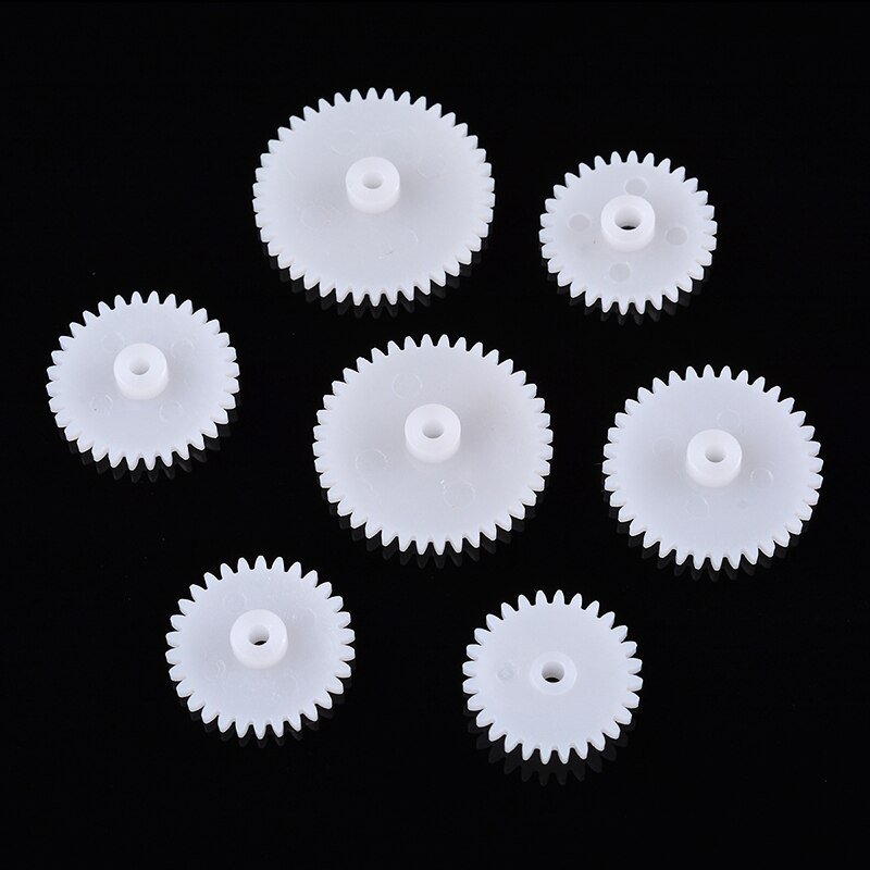 75Pcs Plastic Gear Assorted Kit Set with Various Gear and Axle Belt, Bushings and Pulleys for DIY Car Robot Project