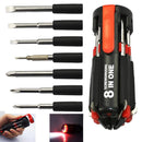 8 in 1 Multi-Function Mini Screwdriver Kit with LED Portable Torch