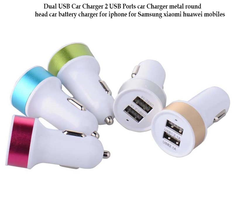 Dual USB 2.1A 1.A Charger Adapters for Cars/ Bike