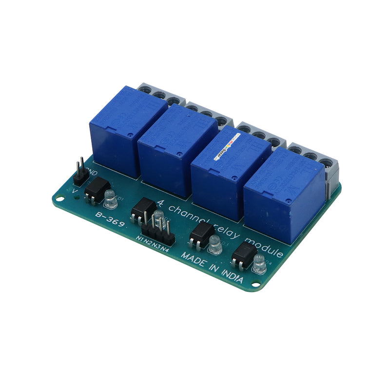 AFI (Made In India) - 4 Channel 12V 10A Relay Module With Optocoupler