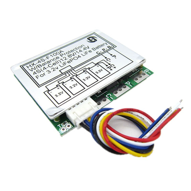 LiFePo4 BMS 4S 100A 12.8V 14.4V Lithium Battery BMS PCM Protection Board with Balance
