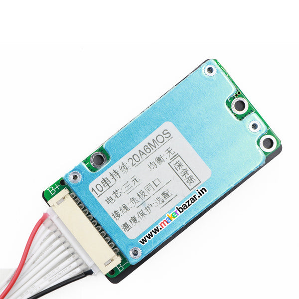 10S 20A 36V 42V Lithium Battery BMS with Balance and PTC PCM Protection Board