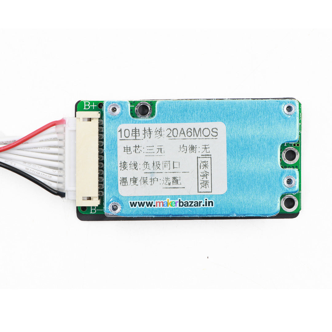 10S 20A 36V 42V Lithium Battery BMS with Balance and PTC PCM Protection Board