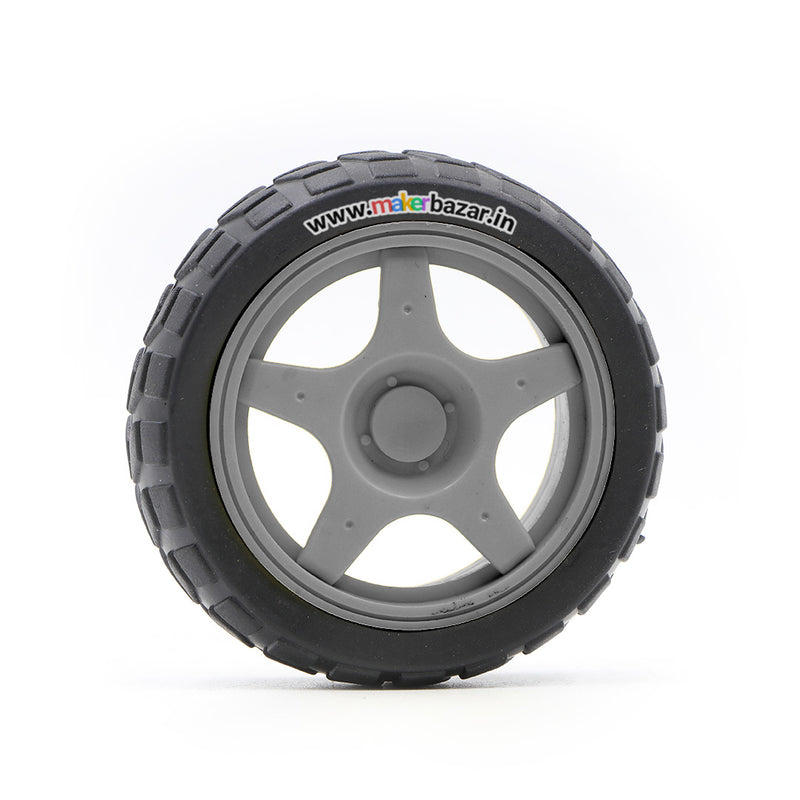 65mmX28mm Robotic Rubber Tyre Wheel for BO Motors