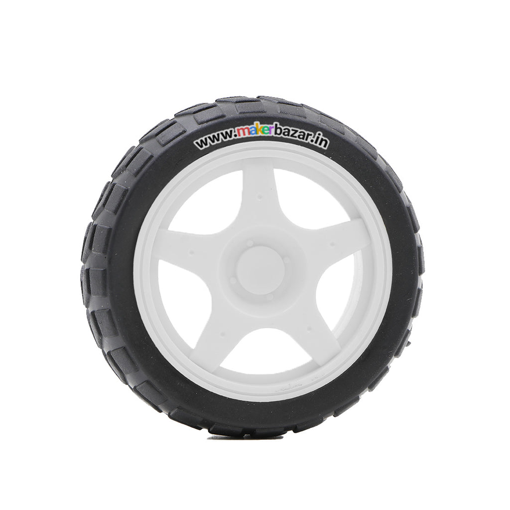 Bot Wheel Rim Robot Wheel 65mmX28mm for BO Motors - Durable Rubber