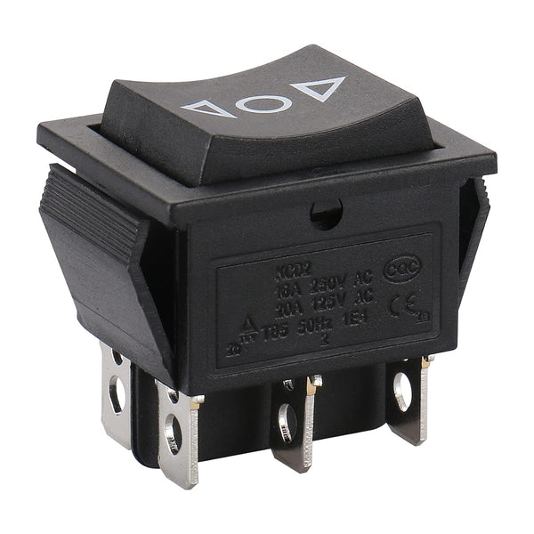 KCD4 16A 250V DPDT Momentary Rocker Switch 6 Leg (Spring Action)