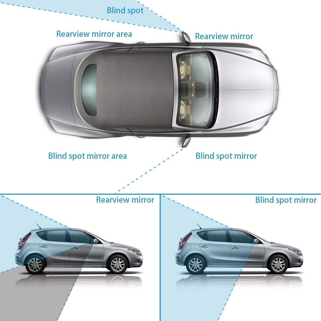 Specchietto Per Punto Cieco Auto - Rotabile, Vetro HD, Universale Per Auto E SUV