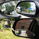 2pcs Frameless Round Convex Rear View Blind Spot Mirror For Cars