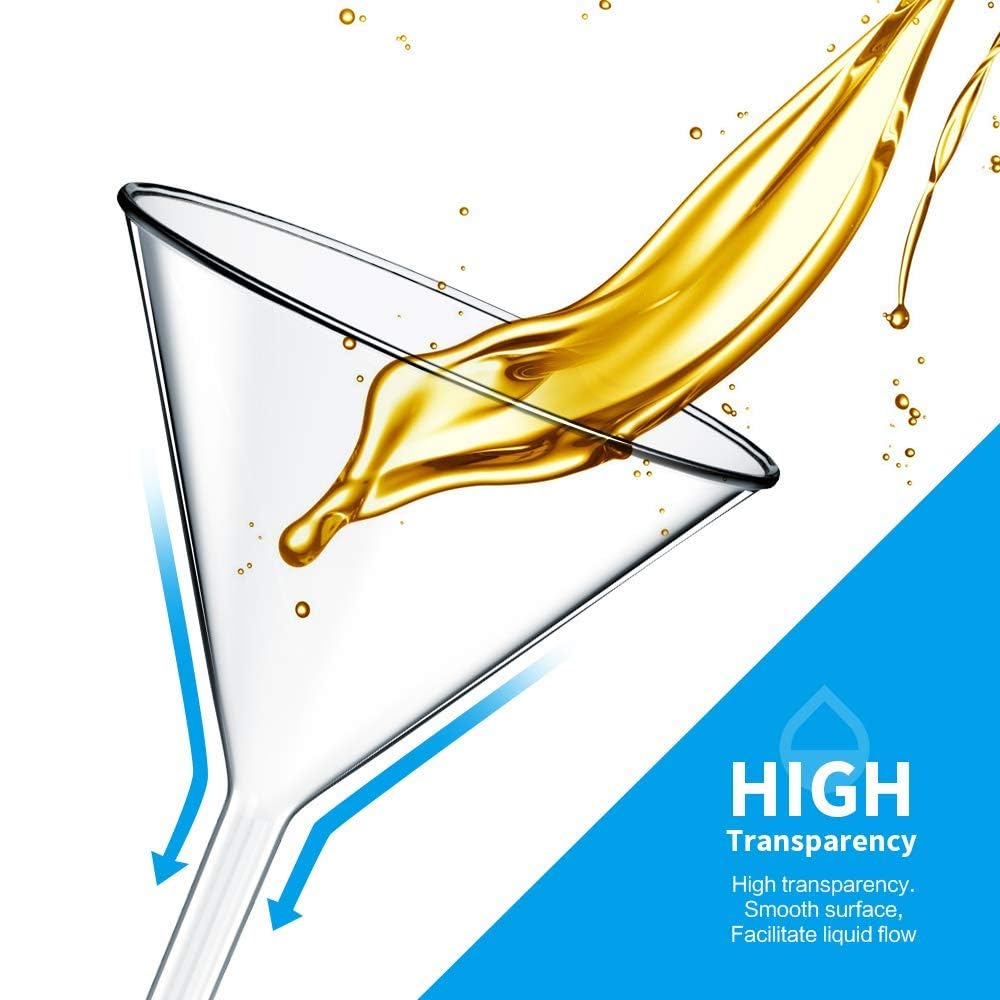 Translucent Funnels 3in 75mm Glass Transparent Funnel