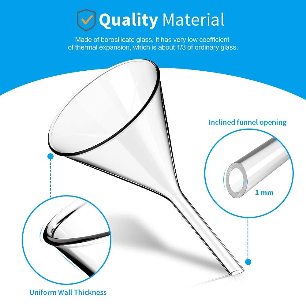 Translucent Funnels 3in 75mm Glass Transparent Funnel