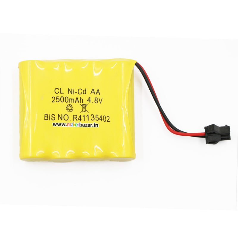 Ni-Cd AAx4 4.8v 2500mah Rechargeable Cells Battery Pack